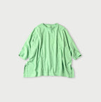 Plant Dyed Tenjiku Big Slit T-shirt Cabbage