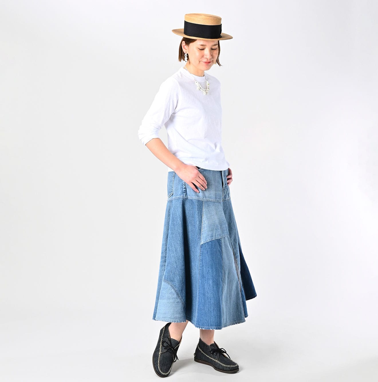 Tenjiku Square T-shirt Female Model