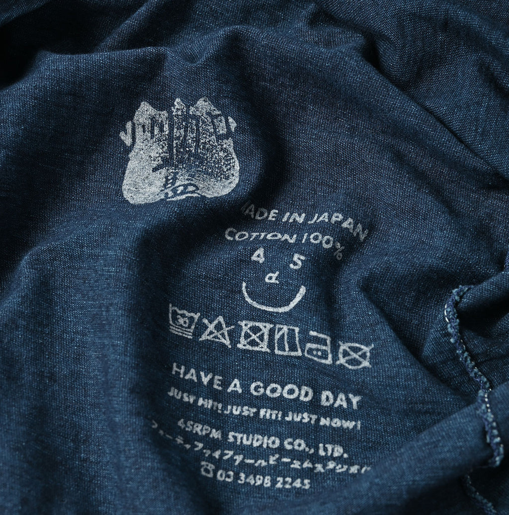 Indigo Tenjiku Square T-shirt Nou Detail