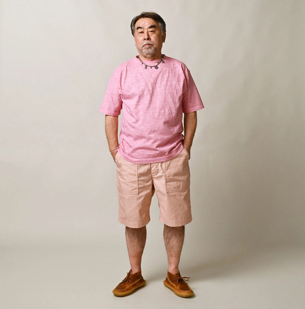 Plant Dyed Tenjiku 45 Star 908 T-shirt Male Model
