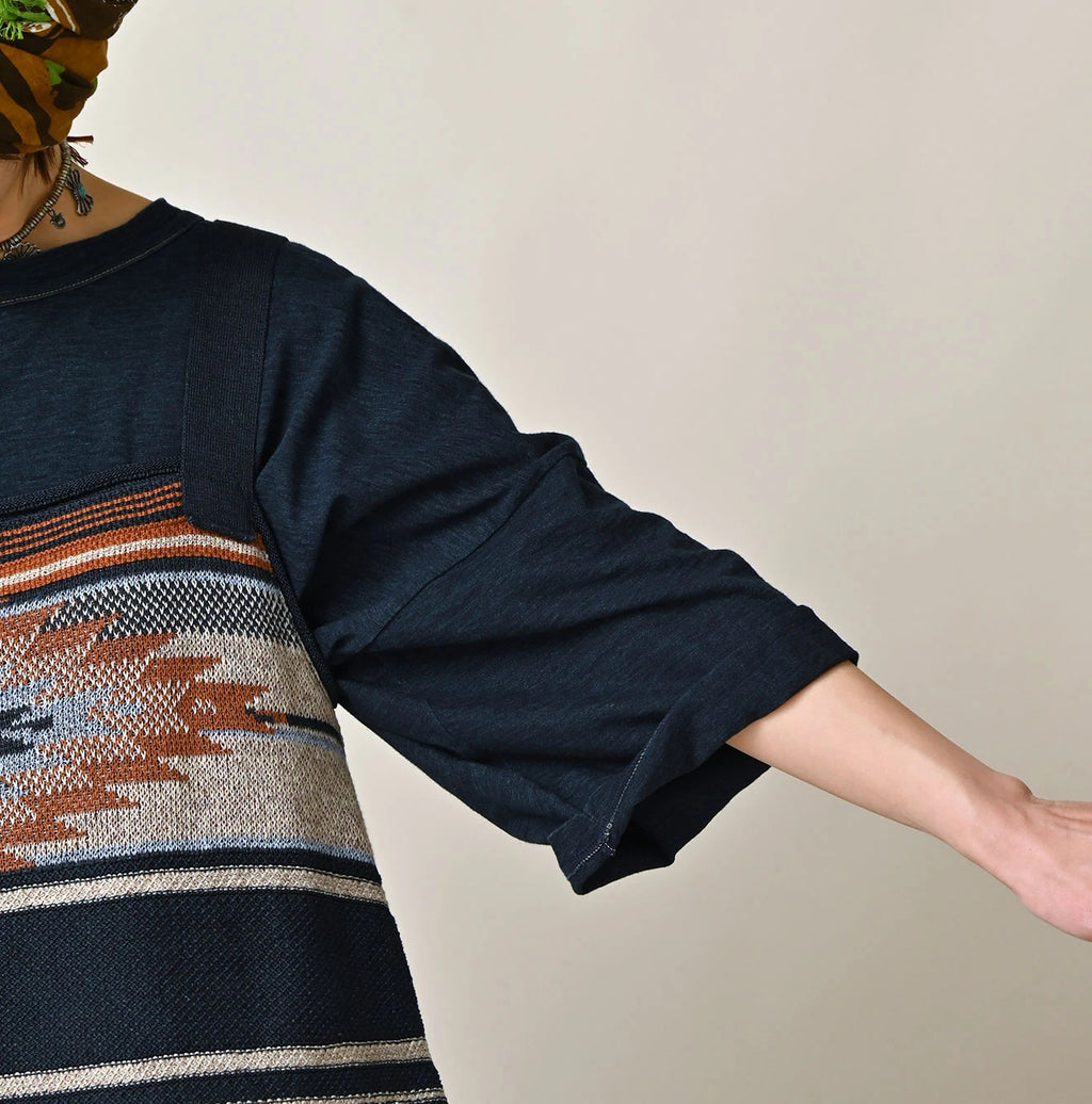 Indigo Tenjiku 9.8 Size Ocean T-shirt Premium Detail