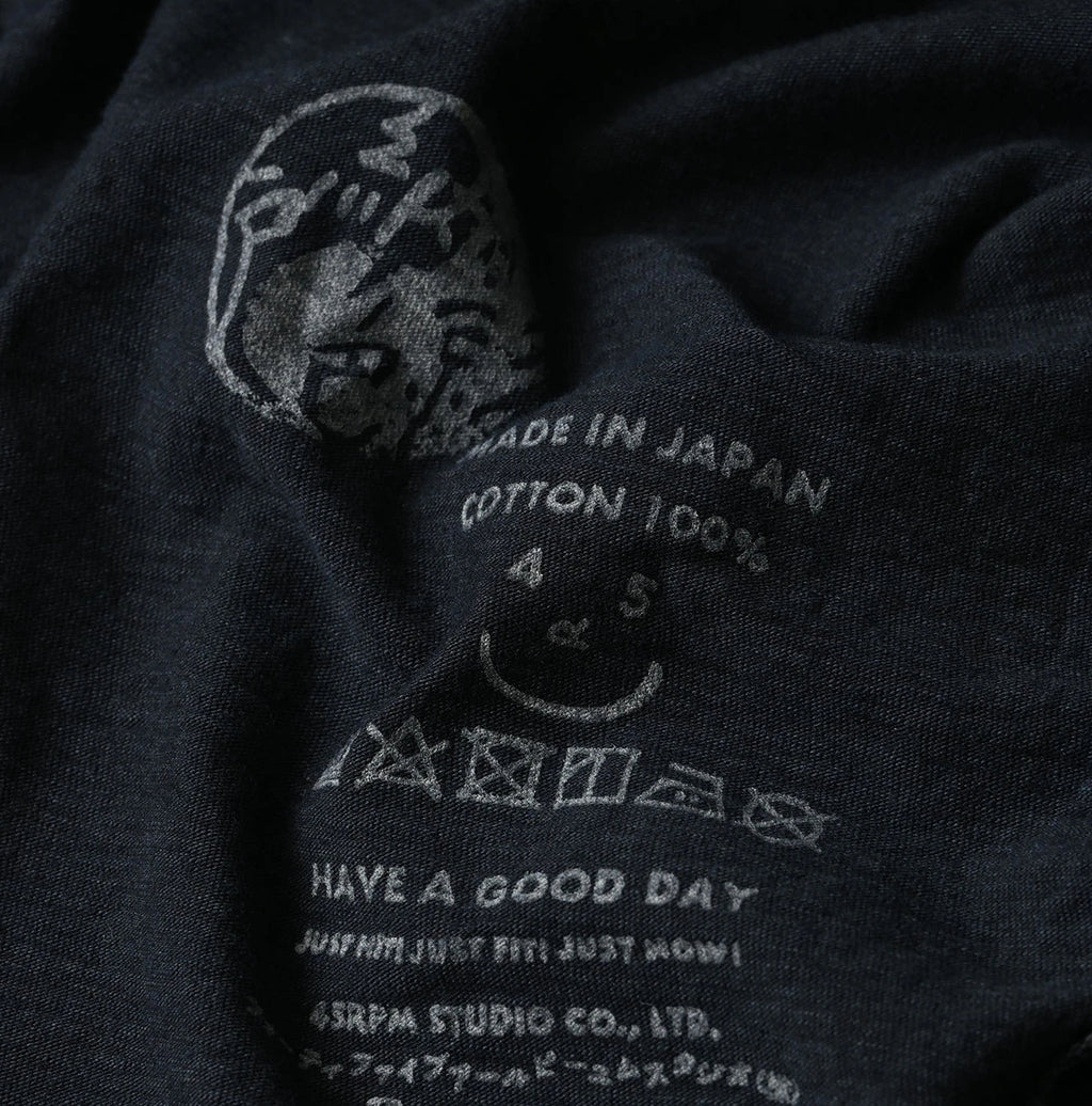 Indigo Tenjiku 9.8 Size Ocean T-shirt Detail