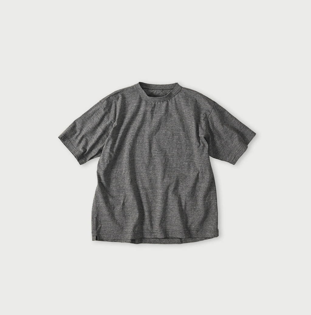 Top Tenjiku 908 Ocean T-shirt Gray Tweed Top