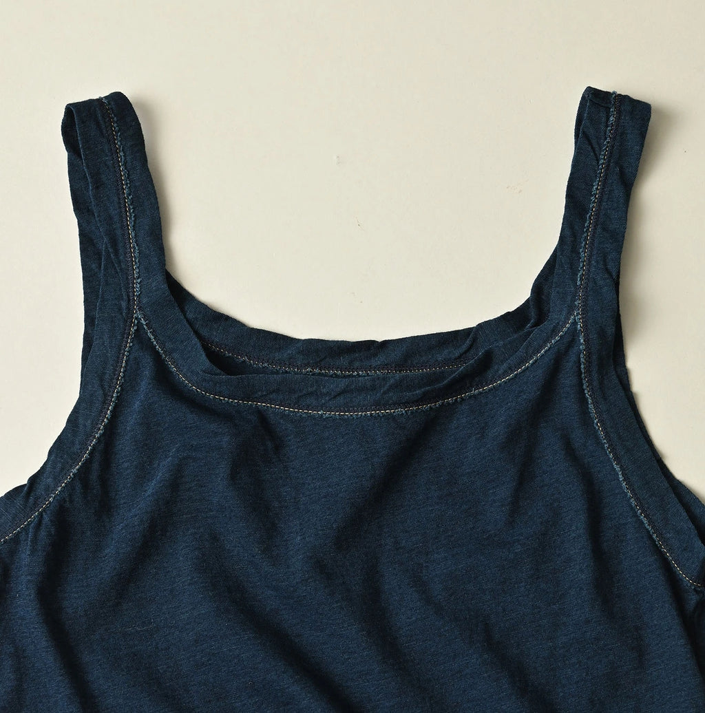Indigo Thin Tenjiku Inner Camisole Detail