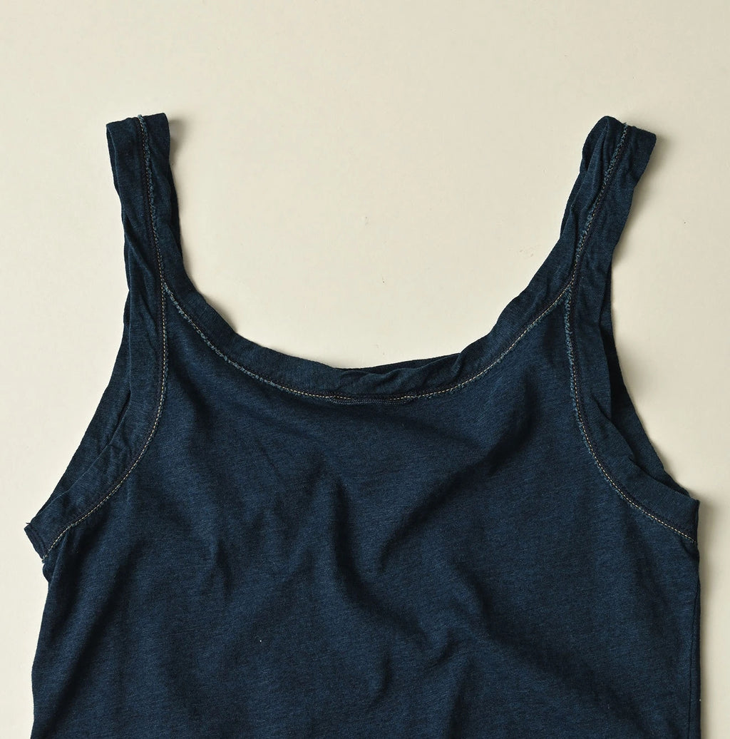 Indigo Thin Tenjiku Inner Camisole Detail