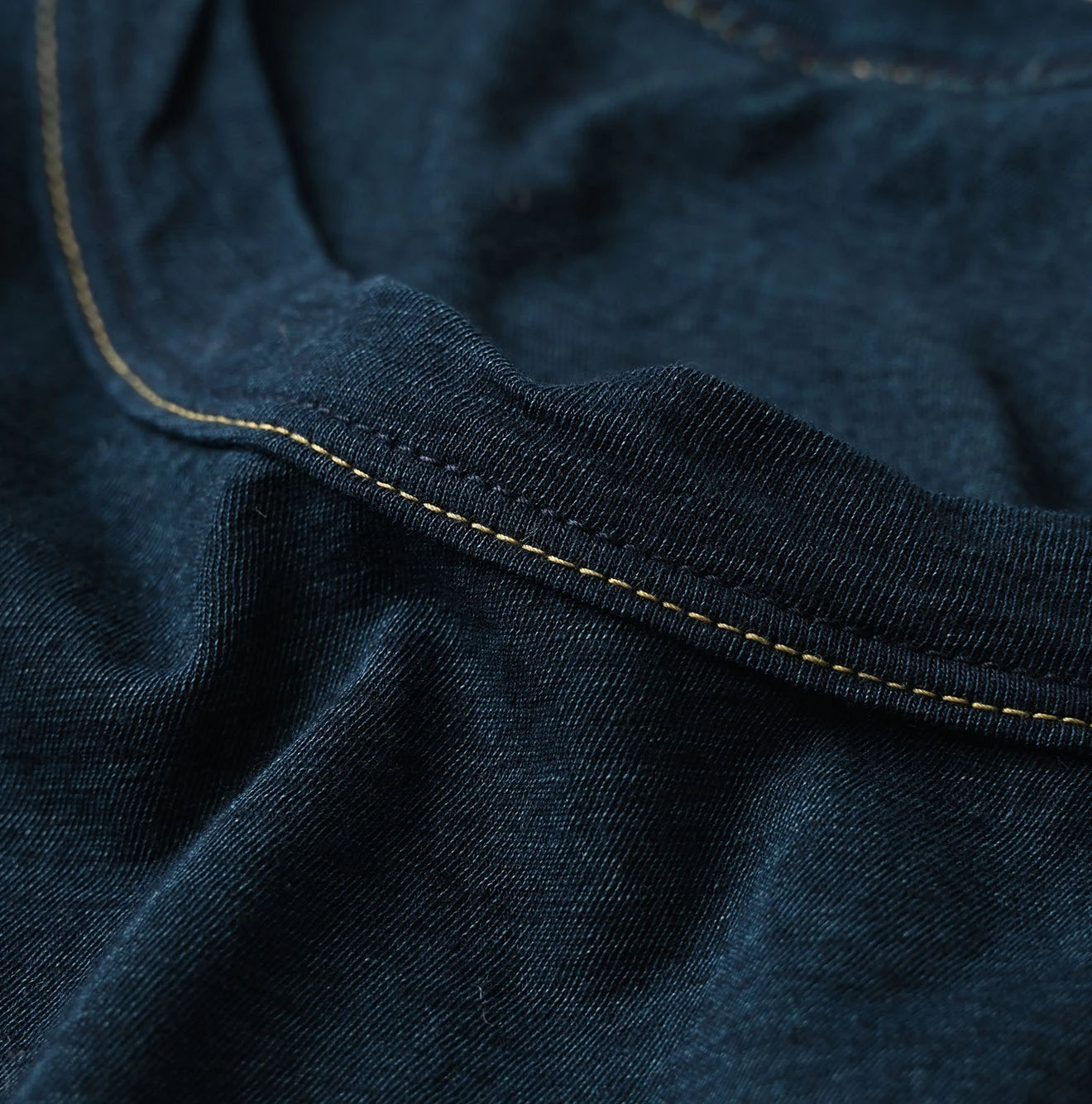 Indigo Thin Tenjiku Petit T-shirt Detail
