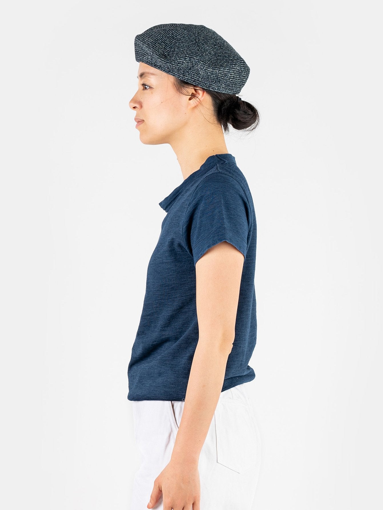 Indigo Zimba Cotton 45 Star Short Sleeve T-Shirt