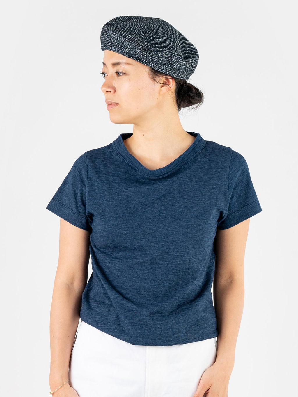 Indigo Zimba Cotton 45 Star Short Sleeve T-Shirt