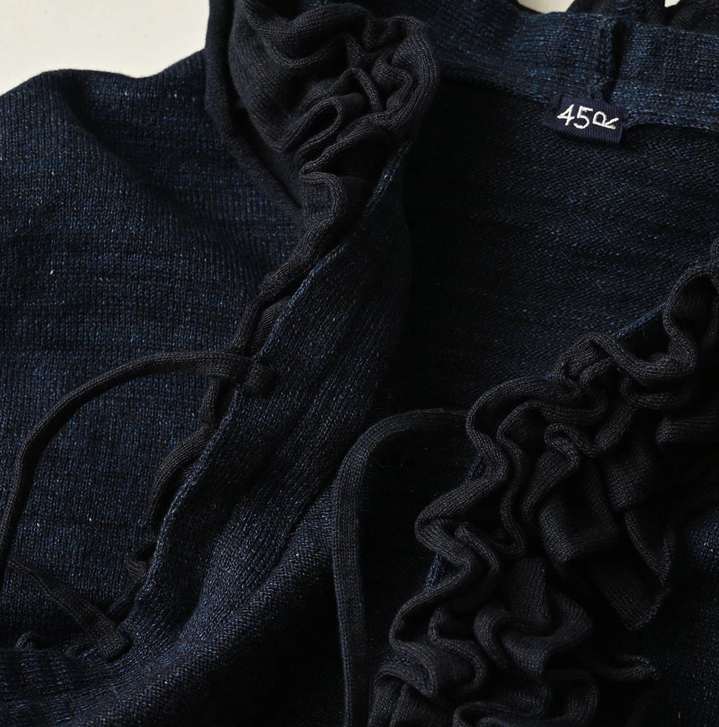 Indigo Dekoboko Knitsew Bolero Detail