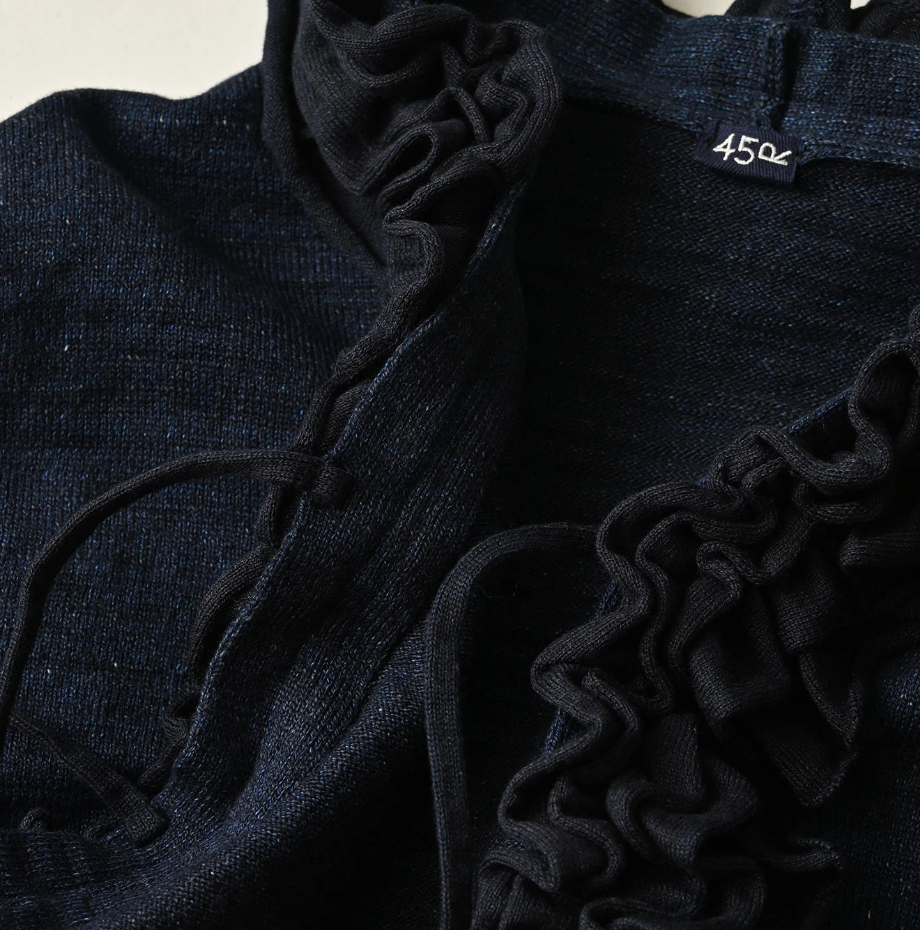 Indigo Dekoboko Knitsew Bolero Detail