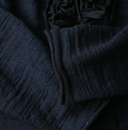 Indigo Dekoboko Knitsew Bolero Detail