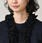 Indigo Dekoboko Knitsew Bolero Detail