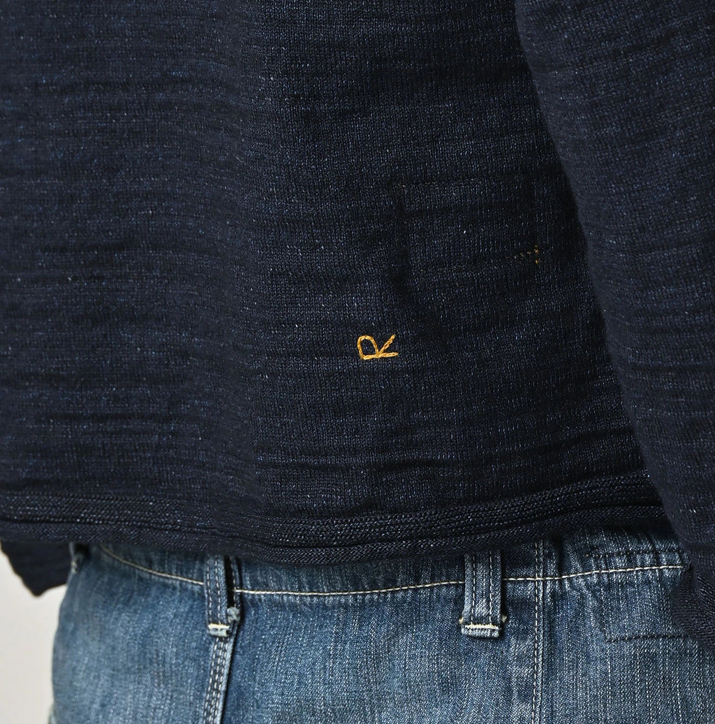 Indigo Dekoboko Knitsew Bolero Detail