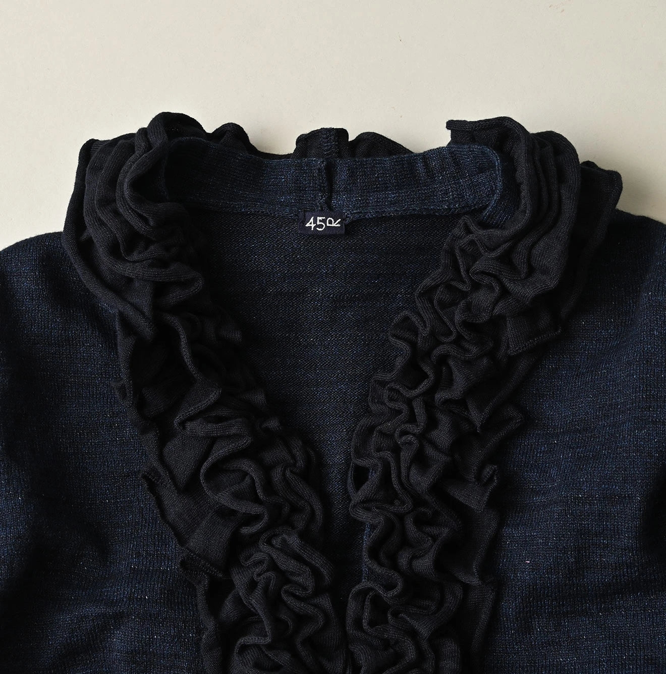 Indigo Dekoboko Knitsew Bolero Detail