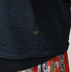 Indigo Dekoboko Knitsew 908 Uma Pull Detail