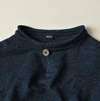Indigo Dekoboko Knitsew 908 Uma Pull Detail