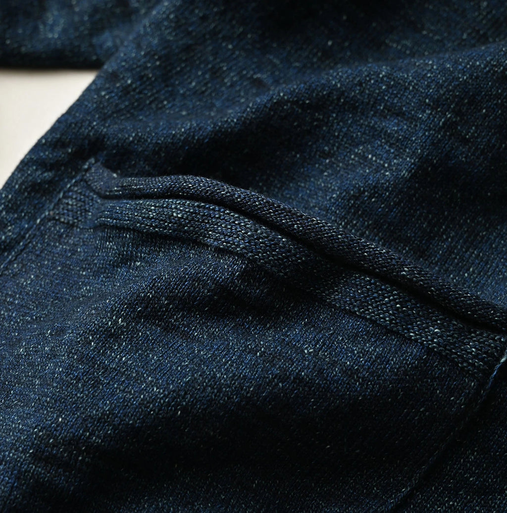 Indigo Dekoboko Knitsew 908 Uma Pull Detail