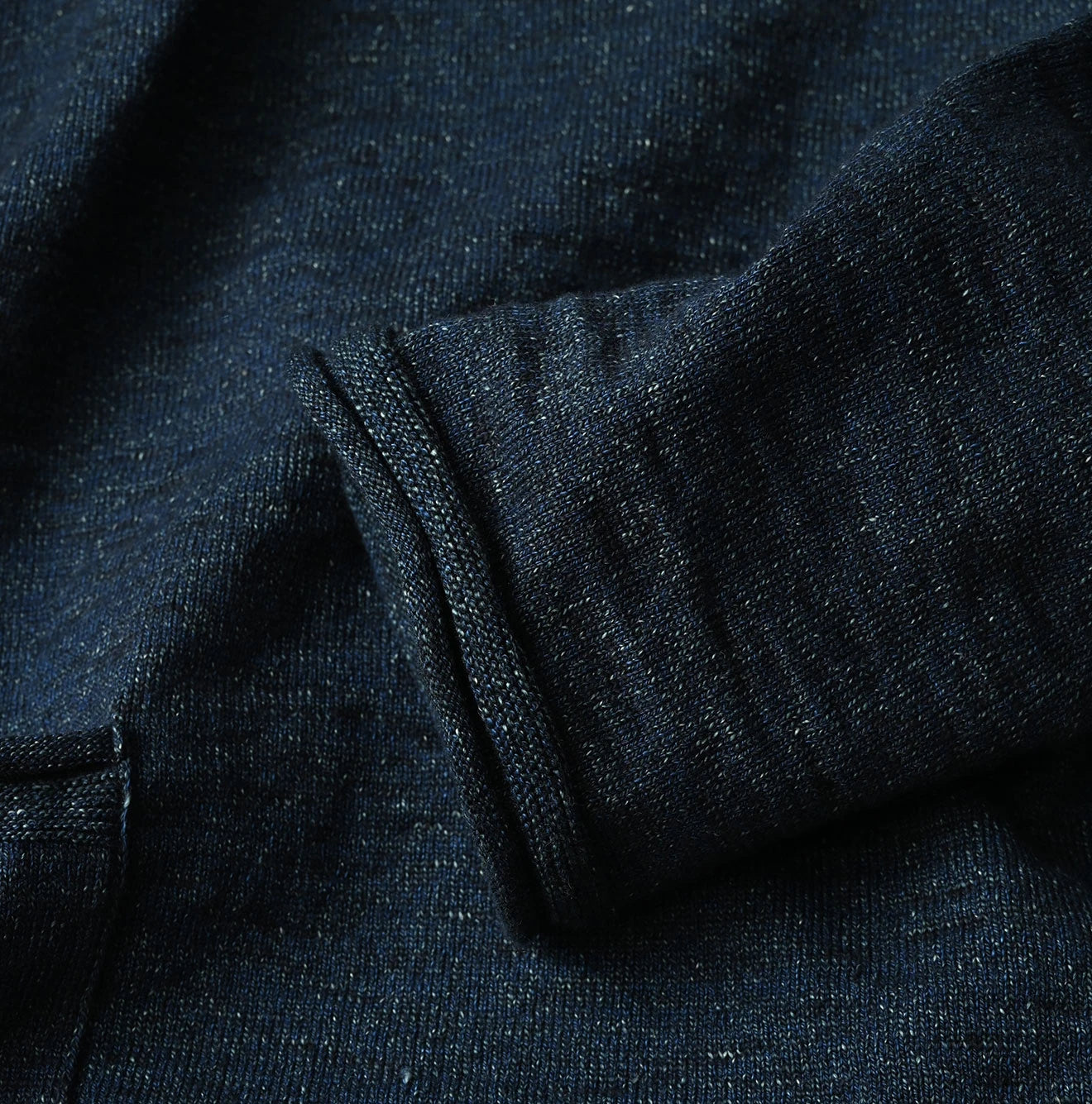 Indigo Dekoboko Knitsew 908 Uma Pull Detail
