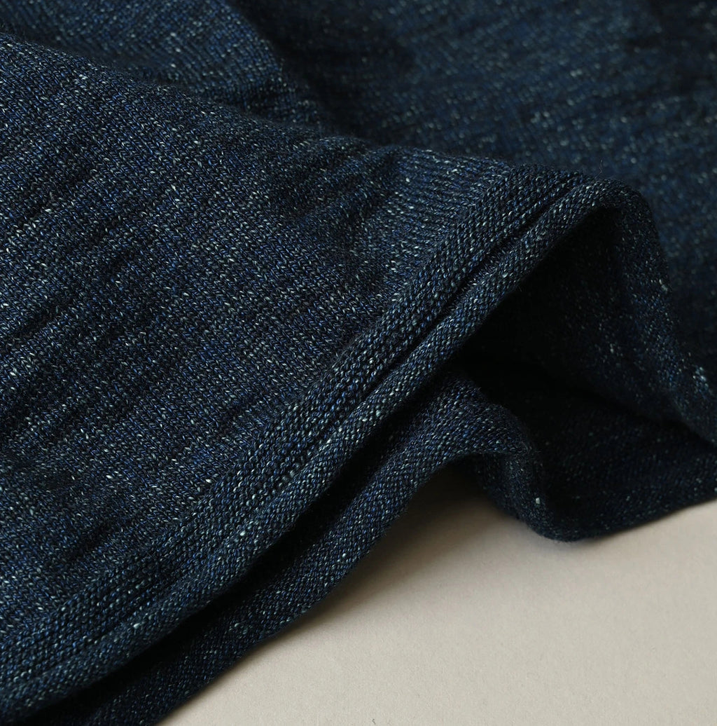 Indigo Dekoboko Knitsew 908 Uma Pull Detail
