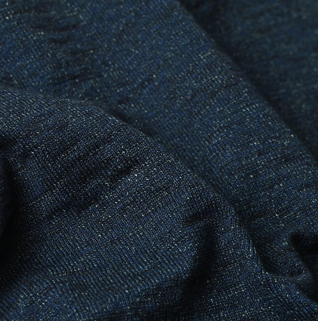 Indigo Dekoboko Knitsew 908 Uma Pull Detail