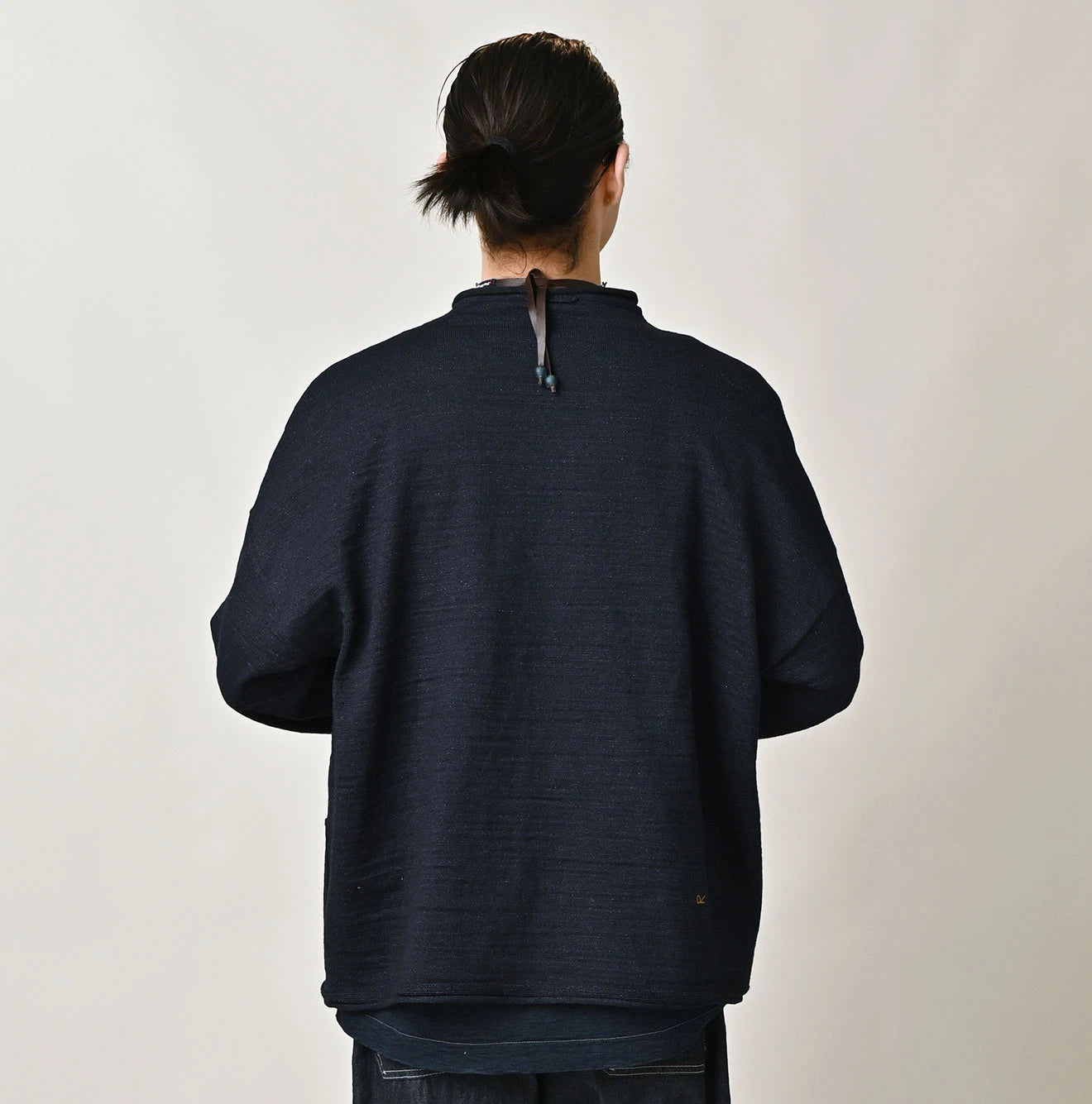 Indigo Dekoboko Knitsew 908 Cardigan Male Model