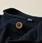 Indigo Dekoboko Knitsew 908 Cardigan Detail