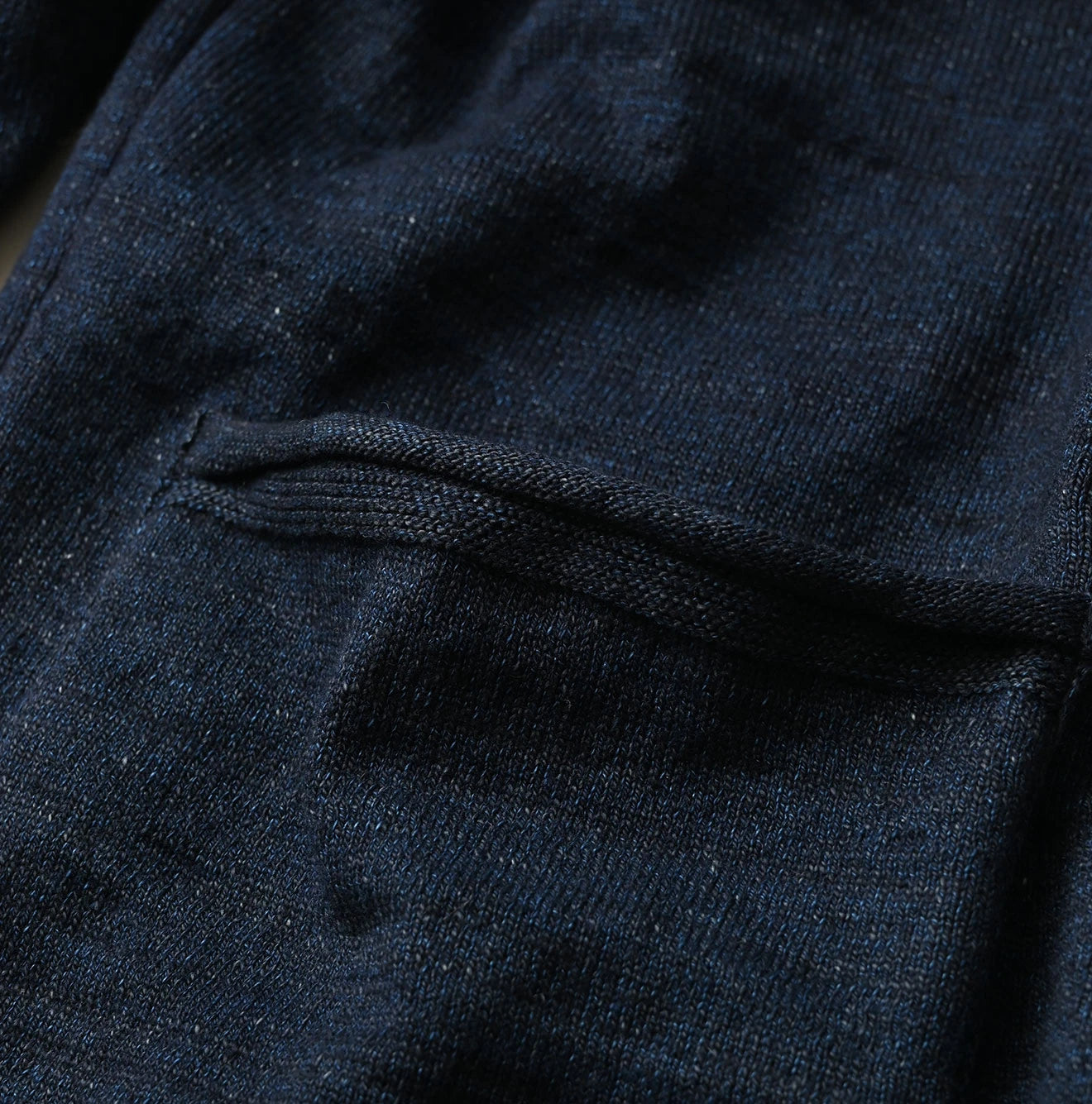 Indigo Dekoboko Knitsew 908 Cardigan Detail