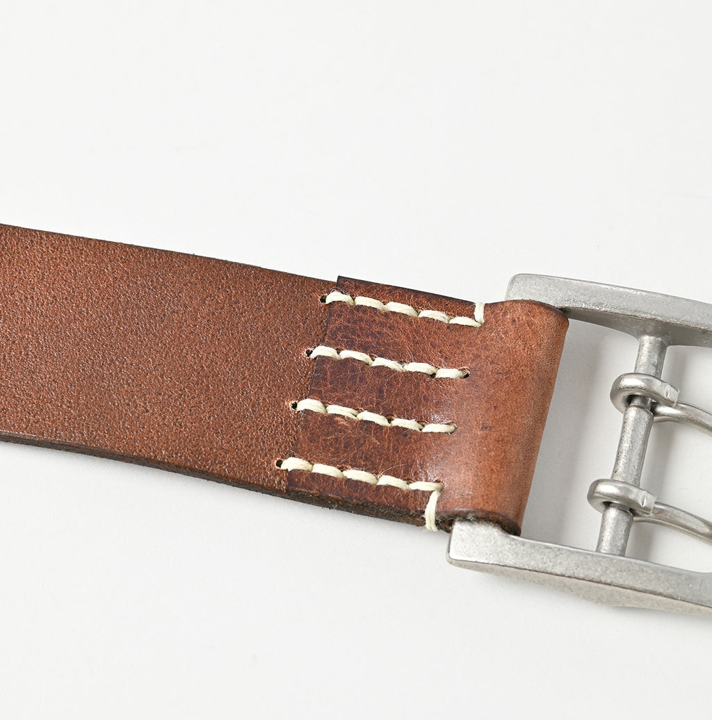 Vintage Leather Belt Wide Detail