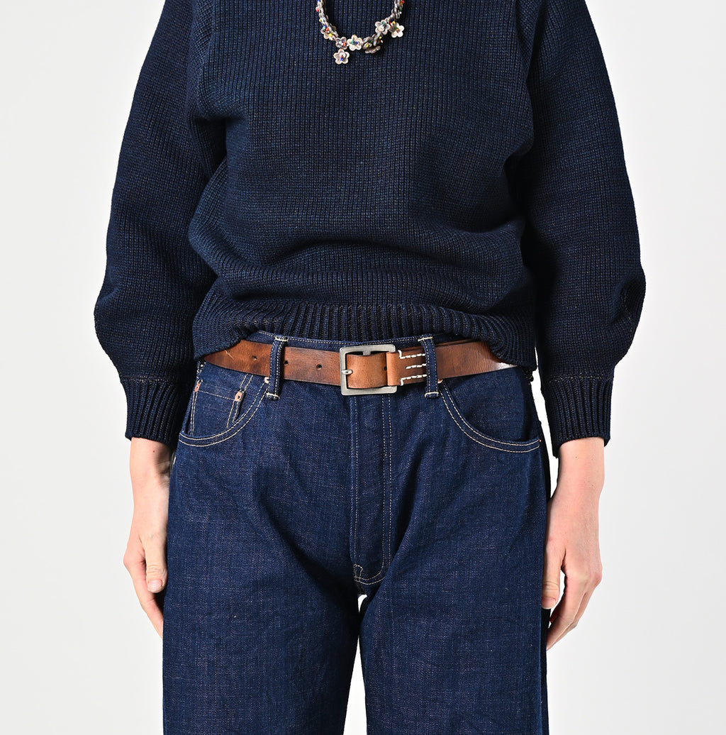 Vintage Leather Belt Female Model