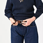 Vintage Leather Belt Female Model