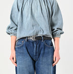 Vintage Leather Belt Slim Female Model
