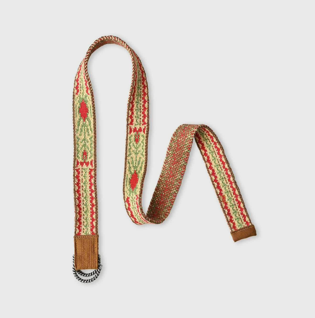 Hippie Jacquard Knit Belt Beige Base