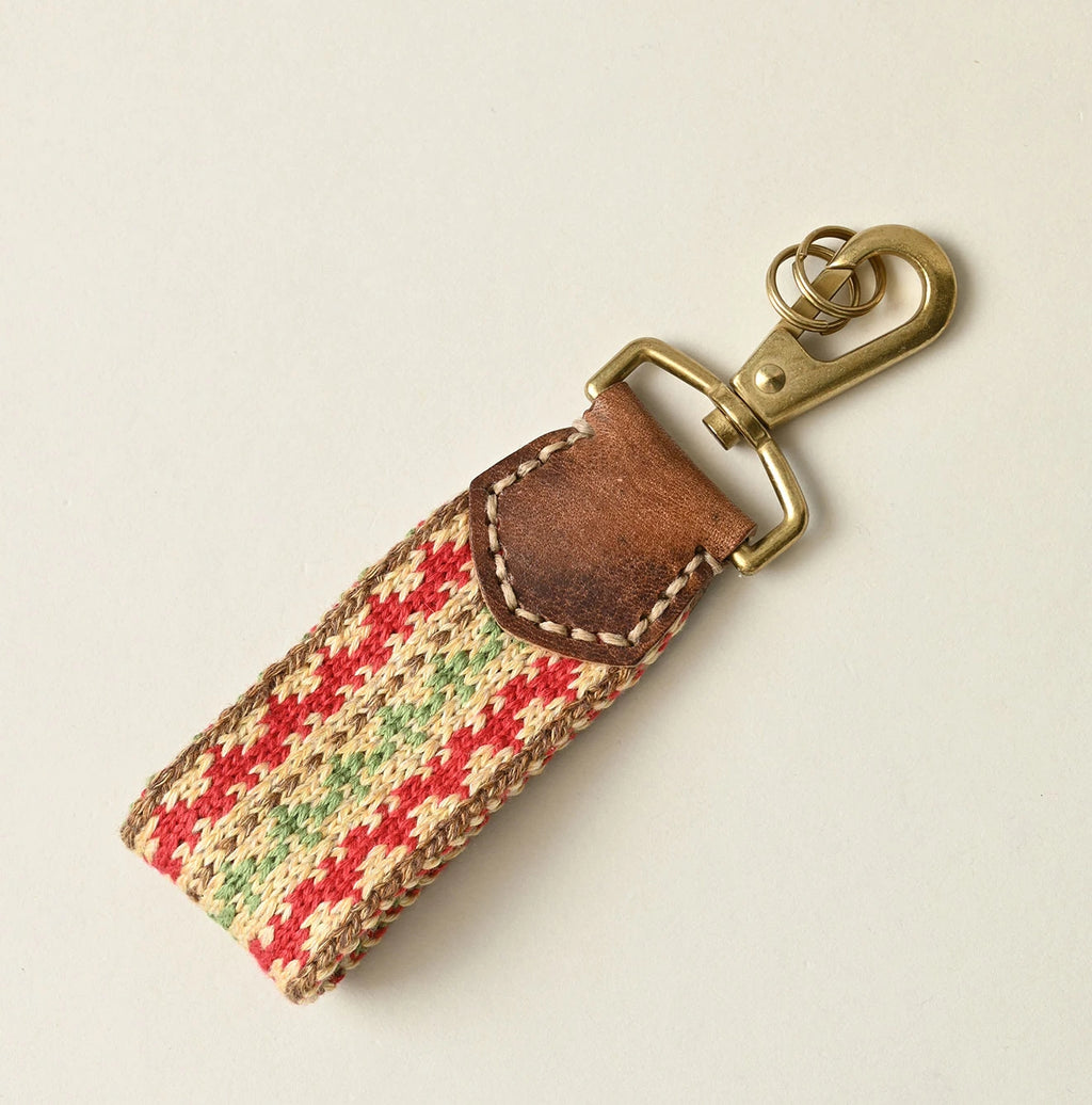 Hippie Jacquard Knit Key Chain Detail
