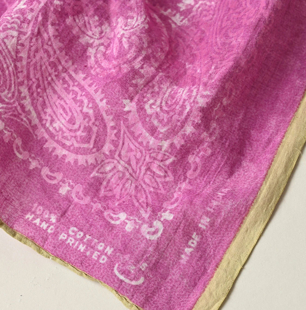 Indian Khadi Sakura Dyed Bandana Detail