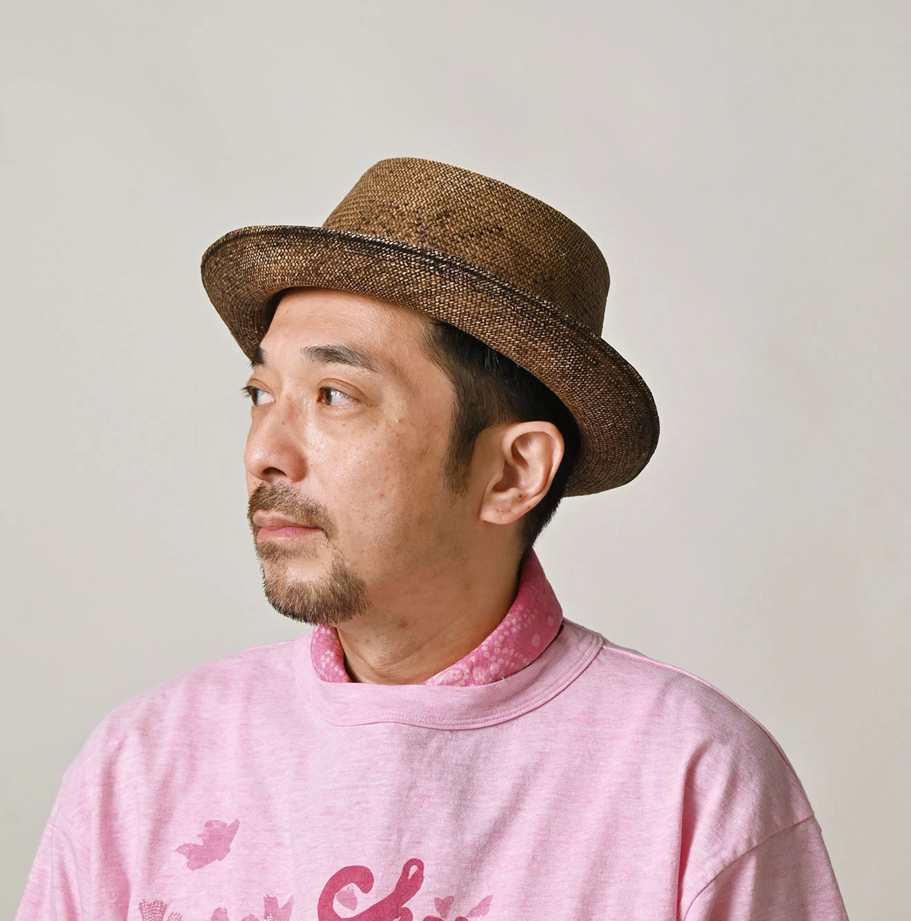 Indian Khadi Sakura Dyed Bandana Male Model