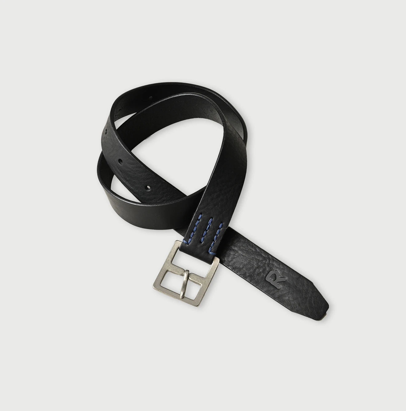 Azure Vintage Leather Belt Medium Black