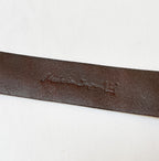 Vintage Leather Belt Thick Detail