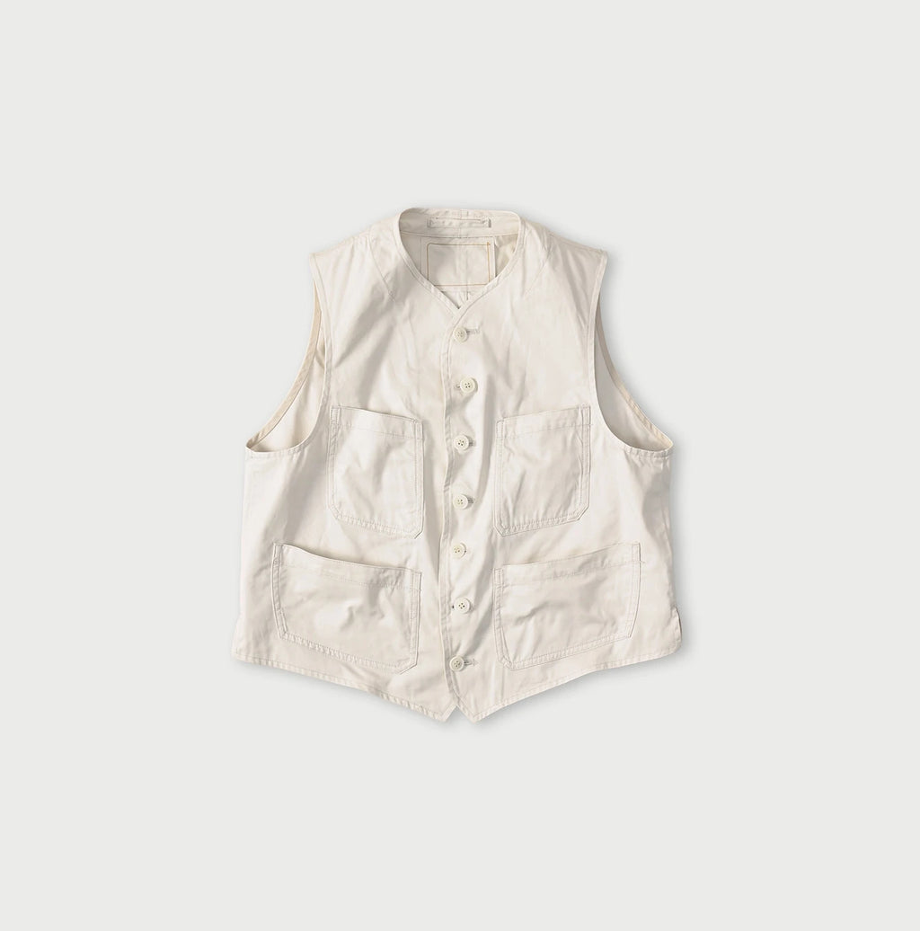 Thin Gabardine 908 Vest Antique White
