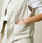 Thin Gabardine 908 Vest Detail