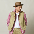 Thin Gabardine 908 Vest Male Model