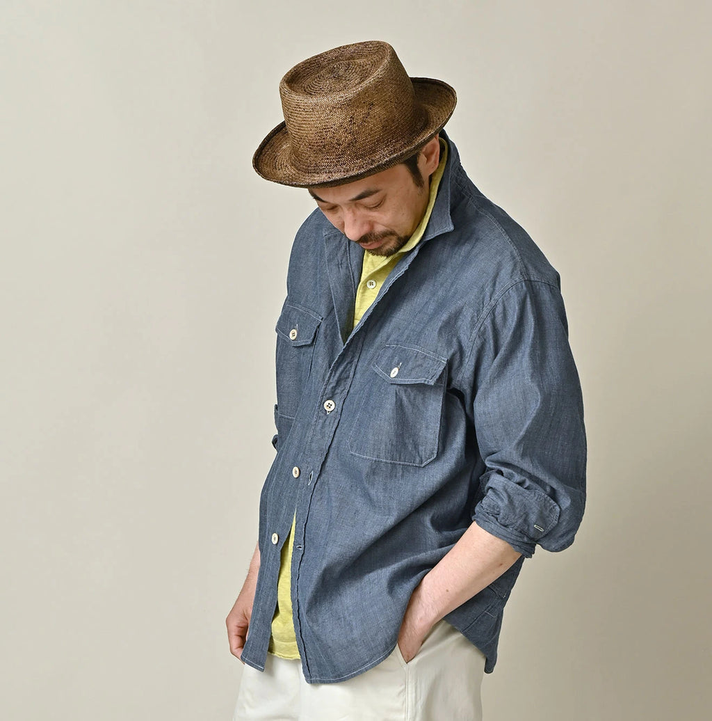 Indigo Khadi OX 908 Cruise Shirt Male Model