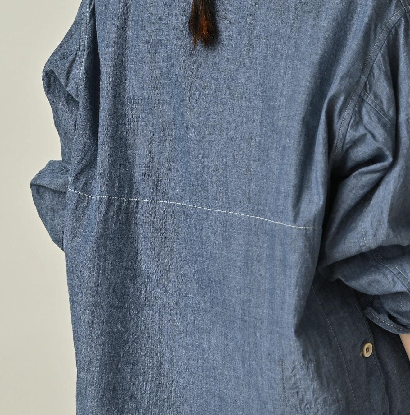 Indigo Khadi OX 908 Cruise Shirt Detail
