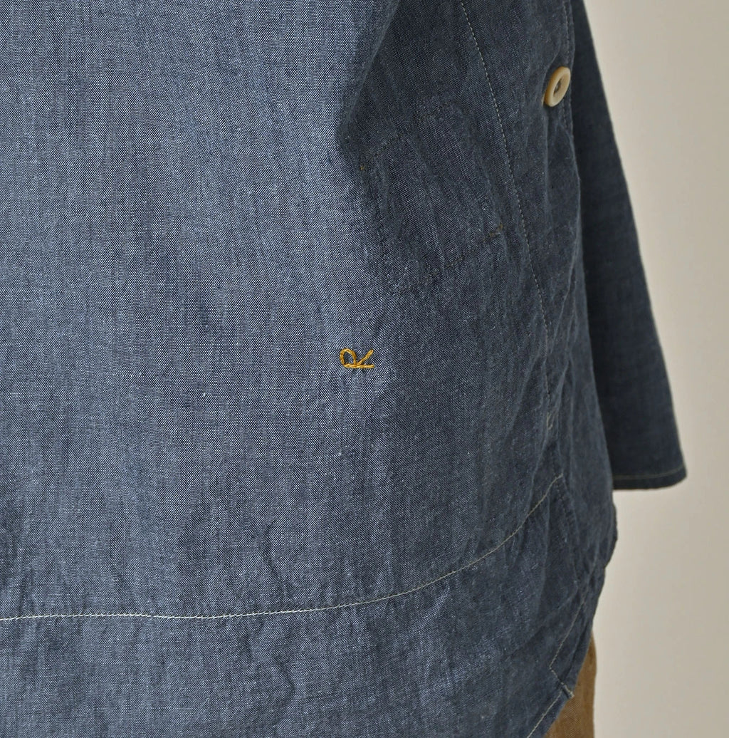 Indigo Khadi OX 908 Cruise Shirt Detail