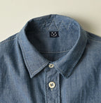 Indigo Khadi OX 908 Cruise Shirt Detail