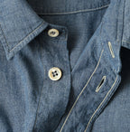 Indigo Khadi OX 908 Cruise Shirt Detail