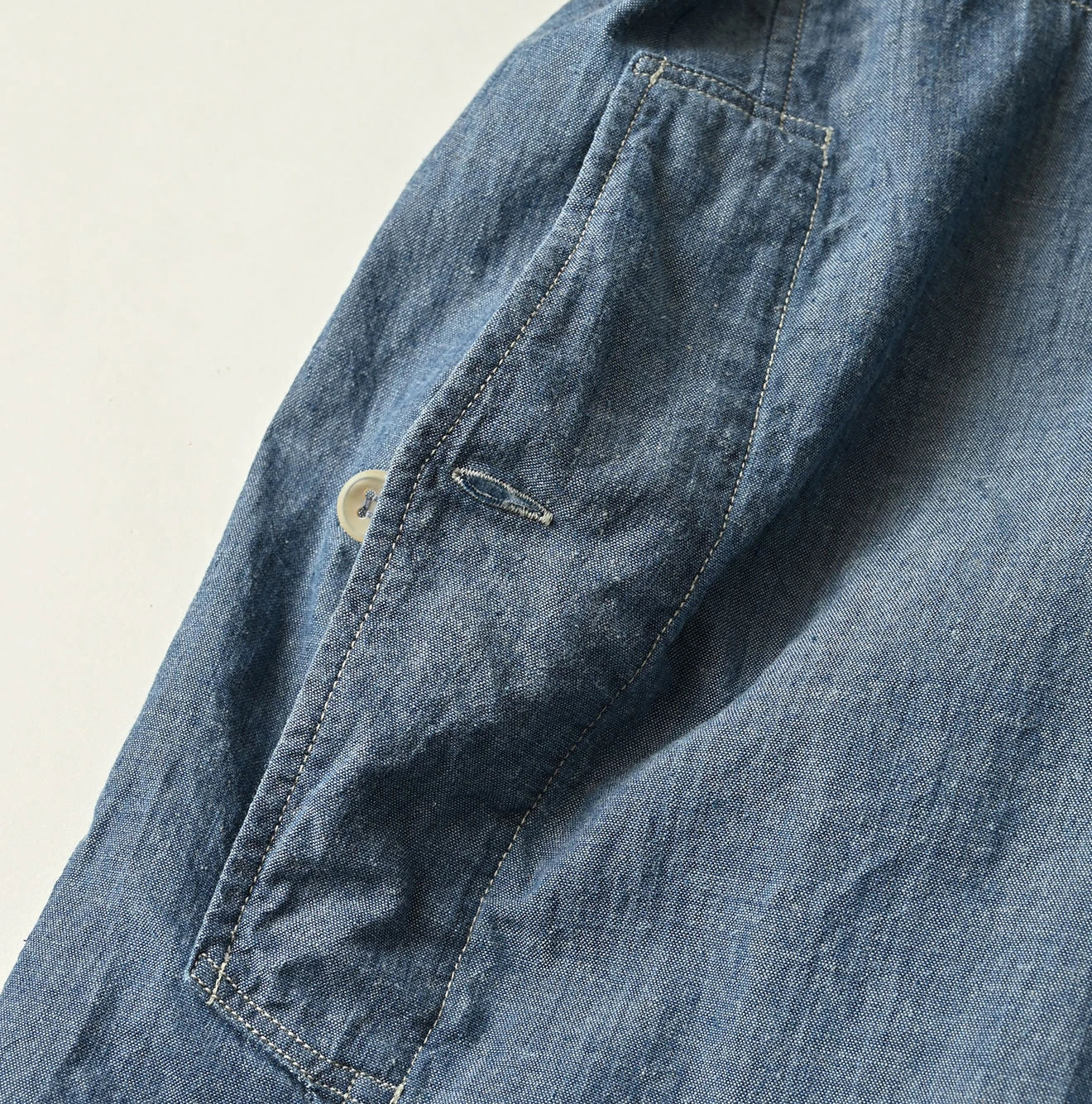 Indigo Khadi OX 908 Cruise Shirt Detail