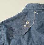 Indigo Khadi OX 908 Cruise Shirt Detail
