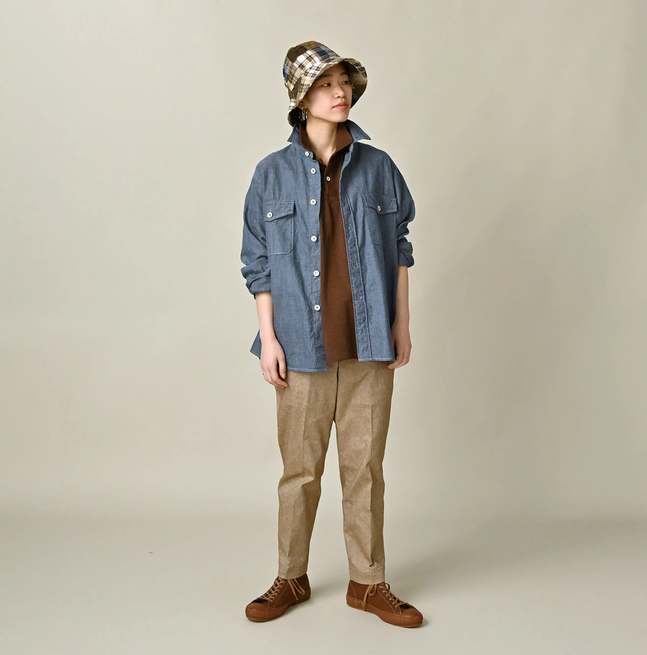 Indigo Khadi OX 908 Cruise Shirt Female Model
