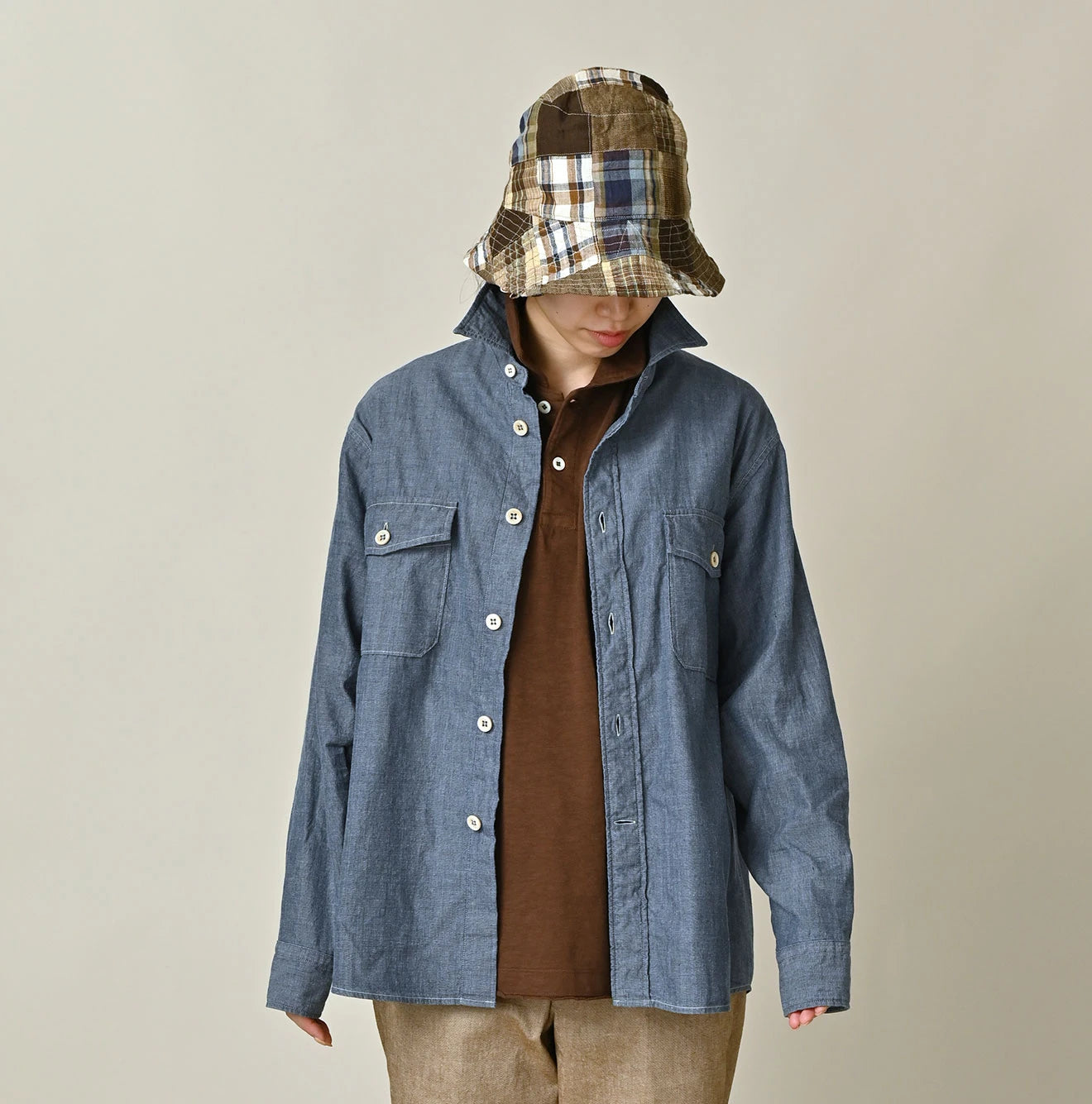 Indigo Khadi OX 908 Cruise Shirt Female Model