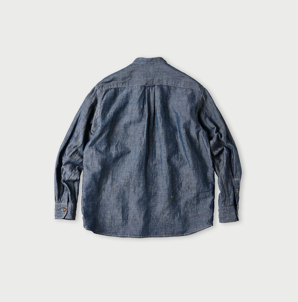Cotton Linen Ruri Dungaree 908 Neem Shirt Nou Back